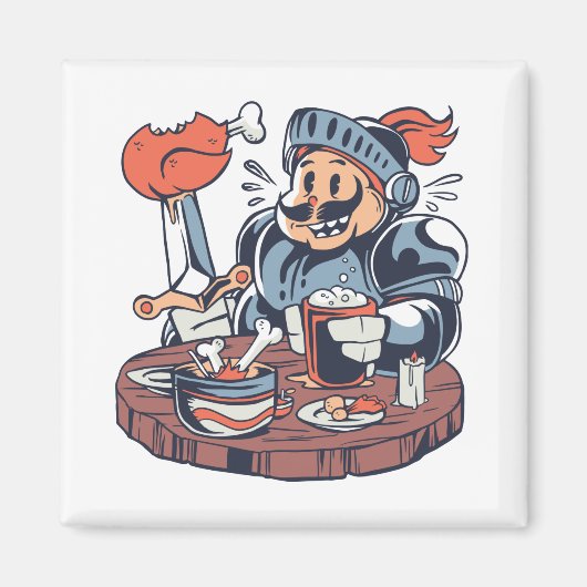 Grappig Kippenvoer Grappige Uitdrukking Magneet (Voorkant)