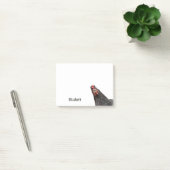 Grappig kipportret op witte gepersonaliseerde naam post-it® notes (Kantoor)