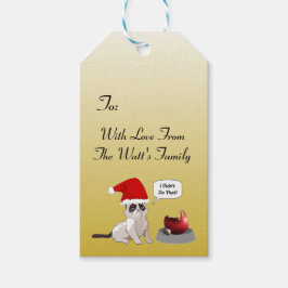 Grappig kitten kerstcadeau Tags Cadeaulabel