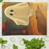 Grappig Kitten Spooky Friend Design Theedoek (Gevouwen)