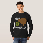 Grappig kiwi kannibalisme vogel kannibalistisch vo t-shirt (Voorkant volledig)