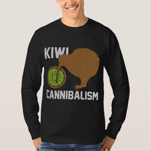 Grappig kiwi kannibalisme vogel kannibalistisch vo t-shirt (Voorkant)