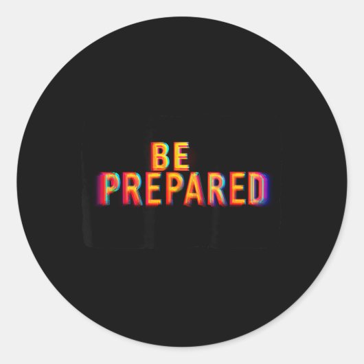 Grappig Klaar Voor Kleurrijke Statement Kleding Ronde Sticker (Voorkant)