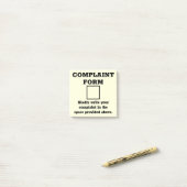 Grappig klachtenformulier post-it® notes (Op bureau)