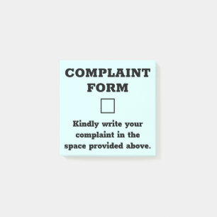 Grappig klachtenformulier post-it® notes