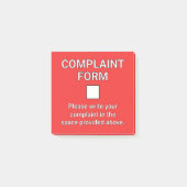 Grappig Klachtenformulier Post-it® Notes (Voorkant)
