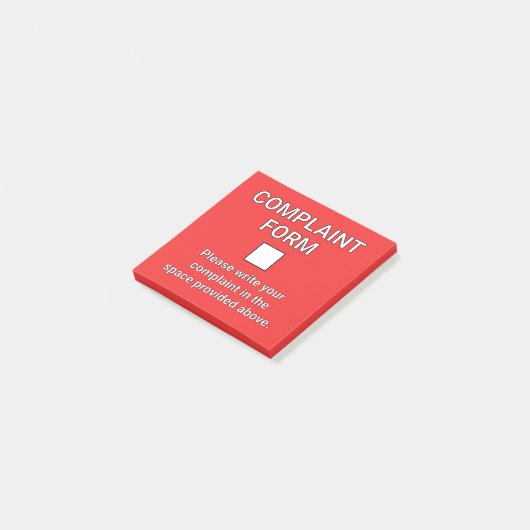 Grappig Klachtenformulier Post-it® Notes (Schuin)