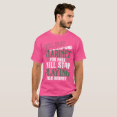 Grappig klarinettist Marching Band Orchestra T-shirt (Voorkant volledig)