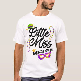 grappig klein juffrouw mardi gras t-shirt