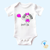 Grappig klein meisje baby bodysuit