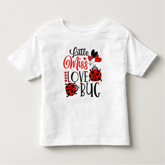 Grappig klein Miss Love Bug Schattigee Valentijnsd Kinder Shirts