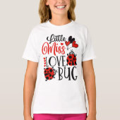 Grappig klein Miss Love Bug Schattigee Valentijnsd T-shirt (Voorkant)