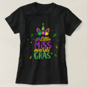 Grappig klein Miss Mardi Gras Leuke Mardi Gras Uni T-shirt (Design voorkant)