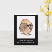 Grappig klein oud Man met grappig gezegde Kaart (Gele Bloem)