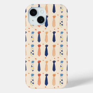 Grappig klein Stropdassen patroon iPhone 15 Case