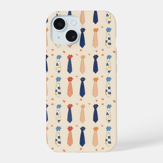 Grappig klein Stropdassen patroon iPhone 15 Case (Achterkant)