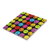 Grappig kleurige gezichten tegeltje (Zijkant)