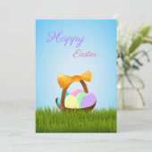 Grappig kleurige paaseieren Feestdagen Kaart (Staand voorkant)