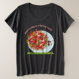 Grappig Kleurrijk Bloemen Boeket Lamb Grote Maat T-shirt