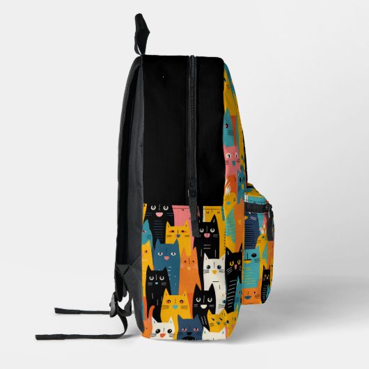 Grappig kleurrijk Cartoon Cats Pattern Bedrukte Rugzak (Links)