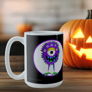 Grappig, kleurrijk, Cartoon Monster, Halloween Koffiemok