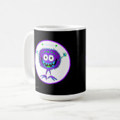 Grappig, kleurrijk, Cartoon Monster, Halloween Koffiemok (Voorkant links)