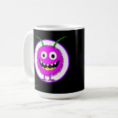 Grappig, kleurrijk, Cartoon Monster, Halloween Koffiemok (Voorkant links)