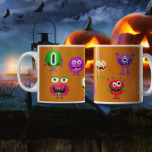 Grappig, kleurrijk, Cartoon monsters Koffiemok