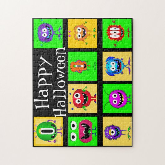 Grappig, kleurrijk, Cartoon monsters Legpuzzel (Verticaal)