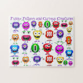 Grappig, kleurrijk, Cartoon monsters Legpuzzel (Horizontaal)
