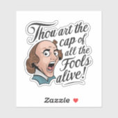 Grappig kleurrijk citaat belediging Humor Sass Sticker (Vel)