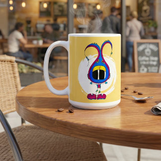 Grappig, Kleurrijk, Eigenzinnig, Cartoon Personage Koffiemok