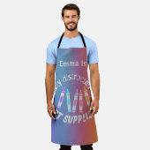 Grappig kleurrijk gemakkelijk afgeleid door kunstb schort (Gedragen)