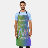 Grappig Kleurrijk Groot Schort (Gedragen)