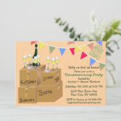 Grappig, kleurrijk housewarming feestje kaart (Staand voorkant)