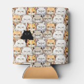 Grappig kleurrijk humeurig miauw katten kitten hui blikjeskoeler (Achterkant)