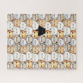 Grappig kleurrijk humeurig miauw katten kitten hui legpuzzel (Horizontaal)