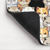 Grappig kleurrijk humeurig miauw katten kitten hui muismat (Hoek)