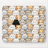 Grappig kleurrijk humeurig miauw katten kitten hui muismat (Voorkant)