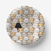 Grappig kleurrijk humeurig miauw katten kitten hui papieren kommen (Voorkant)