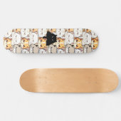 Grappig kleurrijk humeurig miauw katten kitten hui persoonlijk skateboard (Horizontaal)