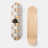 Grappig kleurrijk humeurig miauw katten kitten hui persoonlijk skateboard (Voorkant)