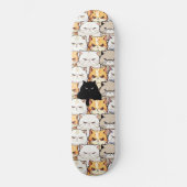 Grappig kleurrijk humeurig miauw katten kitten hui persoonlijk skateboard (Voorkant)