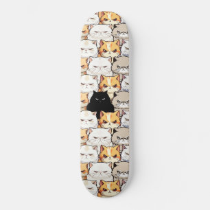 Grappig kleurrijk humeurig miauw katten kitten hui persoonlijk skateboard