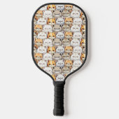 Grappig kleurrijk humeurig miauw katten kitten hui pickleball paddle (Achterkant)