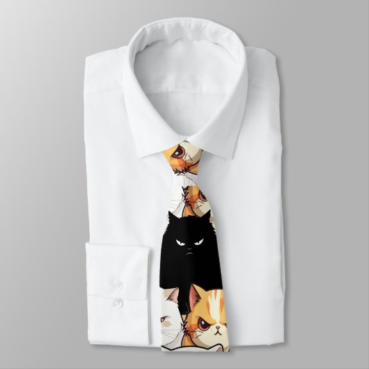 Grappig kleurrijk humeurig miauw katten kitten hui stropdas (Gebonden)