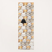 Grappig kleurrijk humeurig miauw katten kitten hui yogamat (Voorkant)