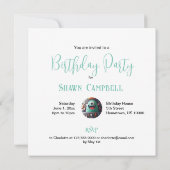 GRAPPIG KLEURRIJK MONSTER CAKE VERJAARDAG KAART (Achterkant)