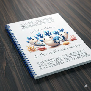Grappig Kleurrijk Nudibranchs Dance Fitness Journa Notitieboek