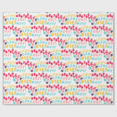 Grappig kleurrijk stripalfabet cadeaupapier (Vlak)